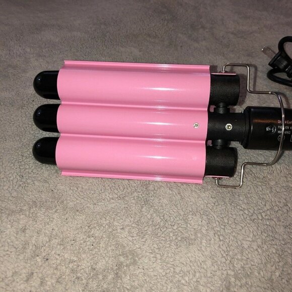 Triple Rod Hair Curling Iron PINK/BLACK 25mm 98W - Picture 4 of 12